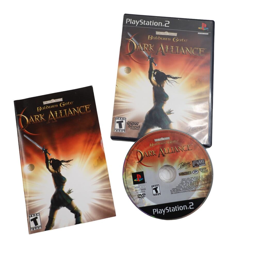 Vintage PlayStation 2 Baldurs Gate Dark Alliance Video Game CIB TESTED